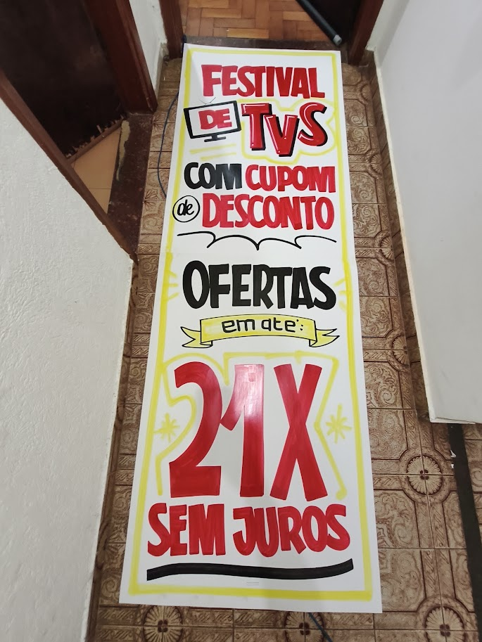 Cartaz Festival de TVs com Cupom de Desconto